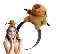 Capybara - Diadema divertida para el pelo de spa, con temática de animales, accesorio para lavar la cara, bonito aro de animales, diadema de muñeca de felpa