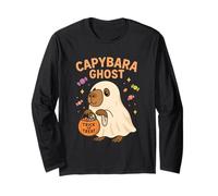 Capybara Disfraz de Fantasma de Halloween para fanáticos de Animales Lindos Manga Larga