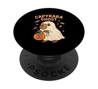 Capybara Disfraz de Fantasma de Halloween para fanáticos de Animales Lindos PopSockets PopGrip Adhesivo
