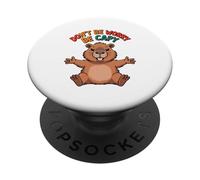Capybara Divertida Dont Worry Be Capy para niños PopSockets PopGrip Adhesivo