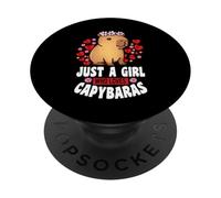 Capybara divertido solo una chica que ama a Capybaras para PopSockets PopGrip Adhesivo