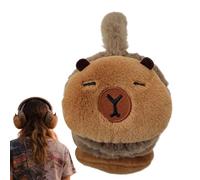 Capybara Earmuffs for Women - Winter Plush Ear Cover, Soft Warm Cartoon Animal Earmuffs for Women and Youth | Ear Protector for Outdoor Commuting, Fall Season, Skiing, Ice Skating, Snow Sports