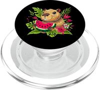 Capybara Eating Watermelon Illustration Graphic Designs PopSockets PopGrip para MagSafe