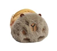 Capybara - Estuche de felpa suave para monedas, tarjetero, organizador de auriculares, bolsa de almacenamiento de dibujos animados para regalos o uso doméstico, cartera de felpa con cremallera, f