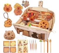 Capybara Estuche para lápices | 9 capas de gran capacidad Capybara Stationery Estuche para lápices | Caja de bolígrafos Organizador de escritura para niños, adolescentes, niñas, mujeres, chica