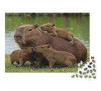 Capybara Family Scene Puzzle 1000 Piezas para Jóvenes +14 Juego De Lógica Regalo De Cumplea?os Más Vendido Relax En Casa Cartón Resistente 38x26cm/1000pcs