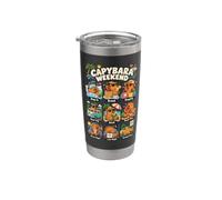 Capybara Fin de semana Divertido Lazy Weekend Humor Vaso térmico de acero inoxidable de doble pared