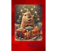 Capybara Fun Christmas Time Notebook: A Festive Plain, Lined, 6" x 9" Notebook for Jotting Down Ideas, Note Taking, Making Lists etc.