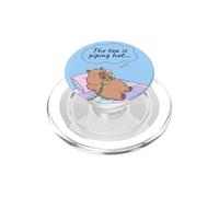 Capybara Funny Gossip Yapper Meme El té es Muy Caliente PopSockets PopGrip para MagSafe