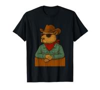 Capybara Gafas de Sol Sombrero Cowboy Country Texas Rodeo Western Camiseta