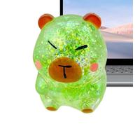 Capybara Glitter Stress Toy - Sensory Squeeze Animal, Fidget Decompress Figure for Relaxation, Glitter Companion with Stress Relief, Novelty Toy, Capybara Desk Ornament for Focus and Entertainment