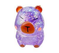 Capybara Glitter Stress Toy - Sensory Squeeze Animal, Fidget Decompress Figure for Relaxation, Glitter Companion with Stress Relief, Novelty Toy, Capybara Desk Ornament for Focus and Entertainment
