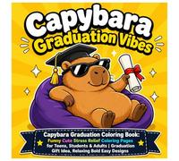 Capybara Graduation Coloring Book: Funny Cute Stress Relief Coloring Pages for Teens, Students & Adults: A Funny & Cute Coloring Book for Grads Who ... Everything | Relaxing, Bold & Easy Designs
