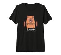 Capybara Gym Workout Heavy Cappy Camiseta Premium