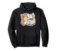 Capybara Haciendo Tostadas Pan Kawaii Linda Tostadora Sudadera con Capucha