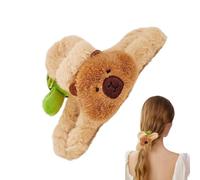Capybara Hair Claw - Soft Large Holder For Thick Hair | Cute Plush Fuzzy