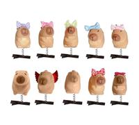 Capybara Hairclip, 10X Capibara Hair Accessories, Hair Clip Fashion for Children, Animal Hairpin for Daily Use, Hats, Cars 10X Capybara Hair Accessories, Fashionable Animal Hairpins for Children, Dail