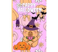 Capybara Halloween Pink Notebook - 6x9 Inch | 100 Blank Pages with Cute Halloween Design: Perfect for Writing, Drawing, Sketching & Journaling | Fun Halloween Gift for Girls, Women & Kids