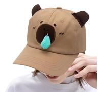 Capybara Hat - Bordado lindo Animal Cosplay Cap para los amantes de Capybara - Accesorios de animales divertidos para cumpleaños, coordinación de la moda de Pascua transforman todo lo
