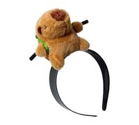 Capybara Headband - Funny Animal Wash Face Accessory, Plush Soft Material with Anti-Slip Elastic Band, Cute Decorative Figurine Hair Hoop, Ideal for Skincare Makeup Morning Routine