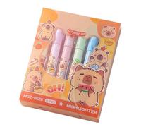 Capybara Highlighters - Colección de marcadores pastel, bolígrafo de gel moderno, herramientas de dibujo fluorescente, capibara, decoración de fuente de escritura, esbozo de tinta, color más pesado