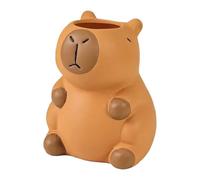 Capybara Holder, Animal Organizer, Cartoon Container, Multifunctional Design, Decorative Storage, 3.54x3.54x4.33 inches, PVC Material, for Desk Stationery, Vanity Kitchen, Bathroom Dorm Display