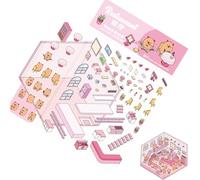 Capybara House Sticker, suministros de manualidades de arte de Capybara, calcomanías divertidas de animales, decoraciones de pared temáticas de Capibara, lindas calcomanías de Capybara, accesorios de