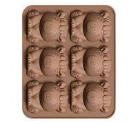 Capybara Ice Mold Tray - 6 Cavities Silicone Non Stick, Easy Release Ice Makers for Whiskey Coffee Beer Cold Drinks Beverages Party Family Gathering Home Bar, Cute Shapes