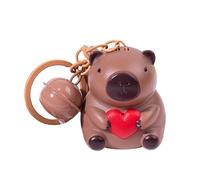 Capybara - Juguete de animal iluminado, colgante de bolsa con luz de Capybara, decoración de cartera portátil, juguete de animales alimentado por pilas para mochila, Refer to description