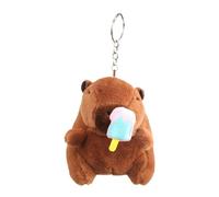 Capybara Keychain - Soft Plush Accessory, Realistic Animal Ornament | Key Ring Decoration Toy, Stuffed Cute Pendant Gift, Keychain With Personality For Toddler Bags, Cartoon Fans, Novelty Lovers