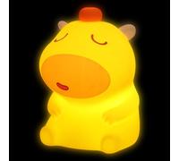 Capybara - Lámpara de noche portátil de silicona con USB, decoración de sala de estar para niñas, niños, escuela, oficinas, dormitorios, baños