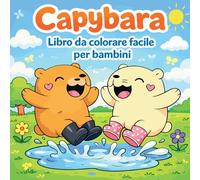 Capybara - Libro da colorare facile per bambini