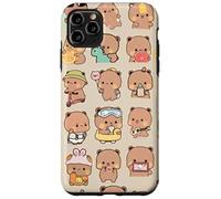 Capybara Lindo Pato Y Cerdo Kawaii Capybaras sobre Beige Carcasa para iPhone 11 Pro MAX
