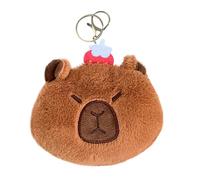 Capybara - Llavero de Monedero, Bonito y Divertido Bolso de Felpa de Capybara | Bolsa Casual de Animales de Peluche, Bolsa de Monedas pequeña, Llavero para Bolsos, llaveros y decoración, Red,