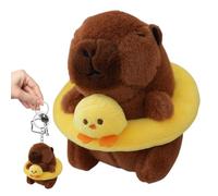 Capybara Llavero, Llavero Capybara, 4 pulgadas Capybara Soft Swimming Bag | Apariencia Animales Realista Postes Claves Para El Anillo Pandentive Para La Mochila Cumpleaños, amarillo, Siehe