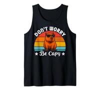 Capybara Lover Art Hombres Mujeres Niños Niñas Don´t Worry be Capy Camiseta sin Mangas