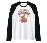Capybara Lovers Birthday Cappy Happy Birthday Party Camiseta Manga Raglan