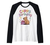 Capybara Lovers Birthday Cappy Happy Birthday Party Camiseta Manga Raglan