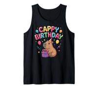 Capybara Lovers Birthday Cappy Happy Birthday Party Camiseta sin Mangas