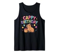 Capybara Lovers Birthday Cappy Happy Birthday Party Camiseta sin Mangas