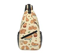 Capybara Loves Bubble Tea - Bolsa térmica para el pecho, bolsa cruzada para viajes, senderismo, deportes, mochila informal y ligera