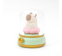 Capybara - Luz nocturna regulable sin llama para dormitorio, 2 modos de iluminación, apagado automático de 15 minutos, recargable de 800 mAh, luz cálida (1600 K/3000 K) (verde)