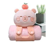 Capybara - Manta de dibujos animados - Manta Capybara | Bonita alfombra de siesta portátil suave y portátil para niños | Manta multiusos cómoda para cama, almohadas de viaje para oficinas, escuela