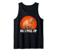 Capybara Meme Retro Río Animal Humor Ok I Pull Up Cita Camiseta sin Mangas