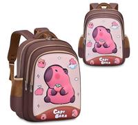 Capybara Mochilas Infantiles, Capybara Mochila Escolar Cartoon Escolares 3D Estampado Mochila Bolsa Lindo Bolsa de Escuela Ligero Bolsas Mochila de Dibujos Animados para Viajar, Acampar, Escolarizar