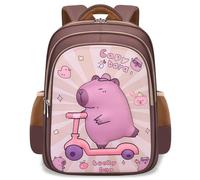 Capybara Mochilas Infantiles, Capybara Mochila Escolar Cartoon Escolares 3D Estampado Mochila Bolsa Lindo Bolsa de Escuela Ligero Bolsas Mochila de Dibujos Animados para Escolarizar,Acampar,Viajar