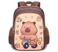 Capybara Mochilas Infantiles, Capybara Mochila Escolar Cartoon Escolares 3D Estampado Mochila Bolsa Lindo Bolsa de Escuela Ligero Bolsas Mochila de Dibujos Animados para Acampar, Viajar, Escolarizar