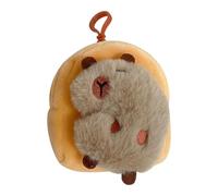 Capybara Monedero Charm, Capybara Plush Wallet, Cordelaufaufbewahrung, kleine Geldbörse, süßer, lustiger Anhänger - Tierische Plüschtasche, tragbare weiche Geldbörse für Weihnachten, Geburtstag, b