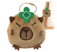 Capybara - Monedero de felpa, adorable monedero de animales, bonito y suave, accesorio elegante y divertido para uso diario, salidas, compras, vacaciones, citas, 4.33 x 3.94 x 1.97 pulgadas