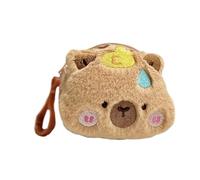 Capybara - Monedero de felpa con estilos de anime, bolsa de almacenamiento para auriculares organizada con cierre de cremallera, diseños únicos de Capybara, e, Mass Beauty